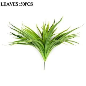 FLEUR ARTIFICIELLE 50 feuilles 25cm vert - Plante Plastique Artificielle Monstera, Faux Petit Arbre Vert Tropical Pour Décoratio