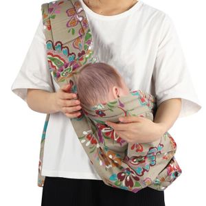 ÉCHARPE DE PORTAGE Écharpe de portage Porte-bébés Allaitement Infant Sling Wrap Soft Nursing Sièges de hanche pour nouveau-né (Café)