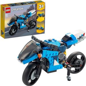 ASSEMBLAGE CONSTRUCTION LEGO® Creator 3-en-1 31114 La Super Moto, Jouet de Construction, Futuriste, Enfants 8 Ans
