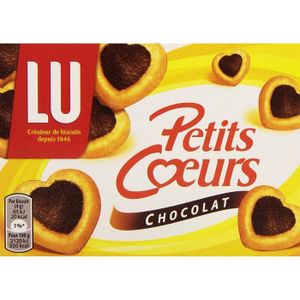 BISCUITS CHOCOLAT Lu Petits Coeurs au Chocolat 125 g