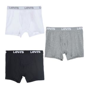 BOXER - SHORTY Levi's Kids LHB Levis 3PK Boxer Brief 9L0311 sous-vêtement, Blanc, M Garçon