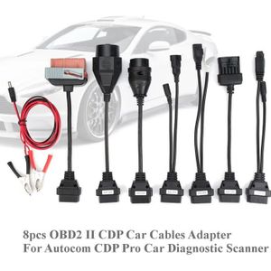 OUTIL DE DIAGNOSTIC NEUFU 8pcs OBD2 II CDP Voiture Câble Adaptateur Po