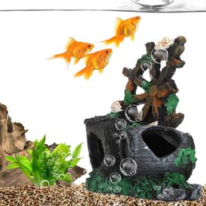 Ornement d'Aquarium en Résine Forme de Tonneau Créative Décoration  Accessoires pour Poisson Réservoir Paysage Tank Aquarium - Cdiscount  Animalerie
