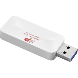 CLE WIFI - 3G AC1300 Adaptateur USB WiFi 2,4 G-5G Adaptateur réseau sans fil double bande sans pilote Récepteur USB WIFI pour PC de bureau, A338