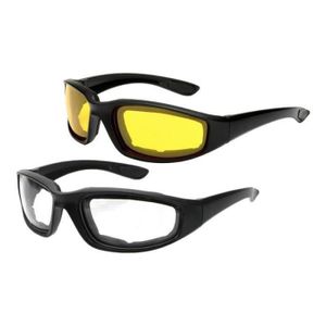 lentilles teinté en fumée CUIR VÉRITABLE chrome montures de lunettes Lunettes de moto brun 