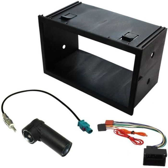Kit Montage Adaptateur, 1 DIN Cadre de Radio Façade Autoradio, Cable ISO,  Adaptateur Antenne et Clés Demontage compatibel avec A145 - Cdiscount Auto