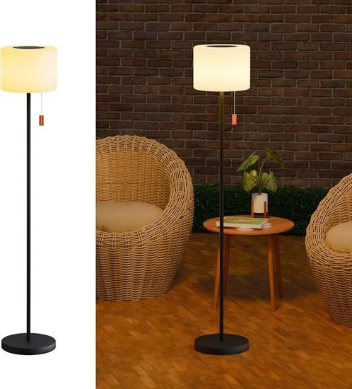 Boadw Lampadaire Solaire D'extérieur Avec Trépied - Intensité Variable