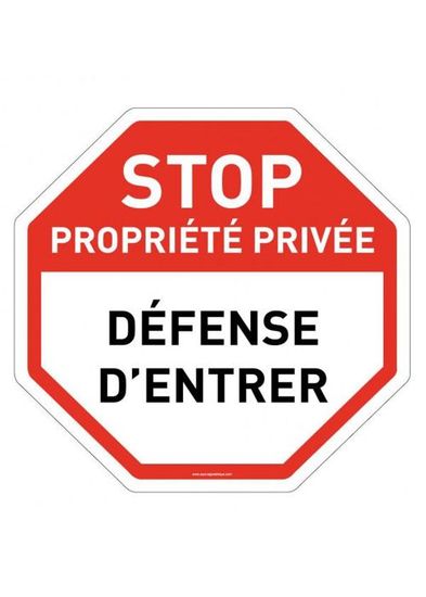 AUA SIGNALETIQUE Cartello 'Proprietà Privata Divieto Di Accesso' - Circolare, PVC 1.5mm, 23cm - 3