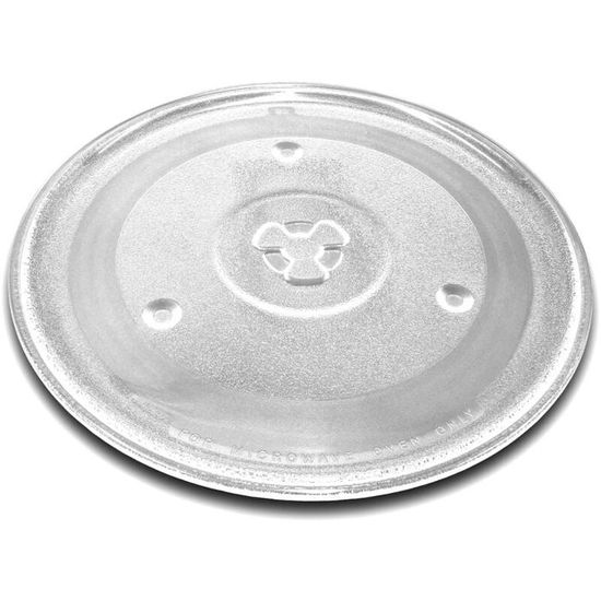 FWEEK Plateau Tournant Micro-ondes 31,5 Cm Verre – Universel Avec Anneau Et Support