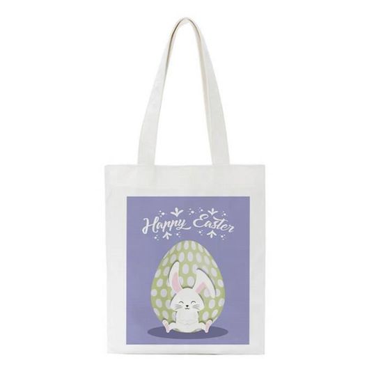 Sac En Toile Lapin - Fourre-tout Gris, Taille Moyenne, Occasion Très Bon État