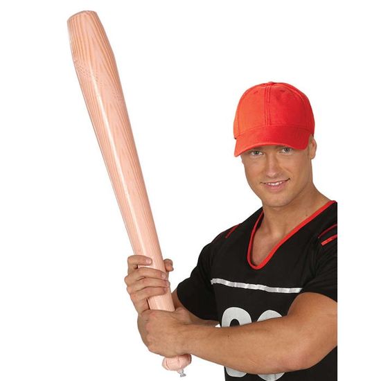 Batte De Baseball Gonflable Effet Bois – 90 Cm, PVC, Pour Fêtes, Animations, Encouragements, Carnaval, Décoration