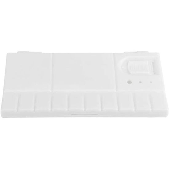 Yuannee Lot De 20 Petites Palettes Peinture Plastique Rectangulaires Blanches - Idéales Acrylique, Aquarelle, Enfants Et Artistes