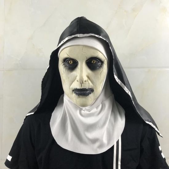 Masque Halloween La Nonne En Latex Réaliste - Effrayant, Taille Unique - Pour Adultes Hommes/Femmes, Cosplay, Soirée Déguisée