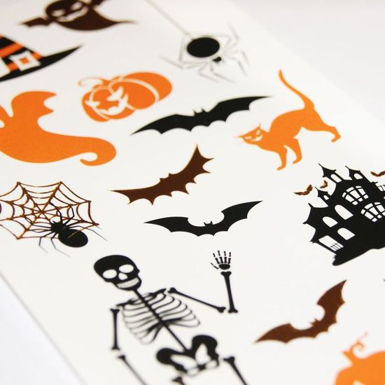 5 Feuilles De Tatouages Joker Pour Le Maquillage D'Halloween