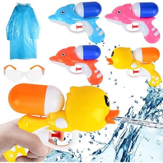 Lot de 2 petits pistolets à eau étanches pour enfants, jouets d'été pour garçons et