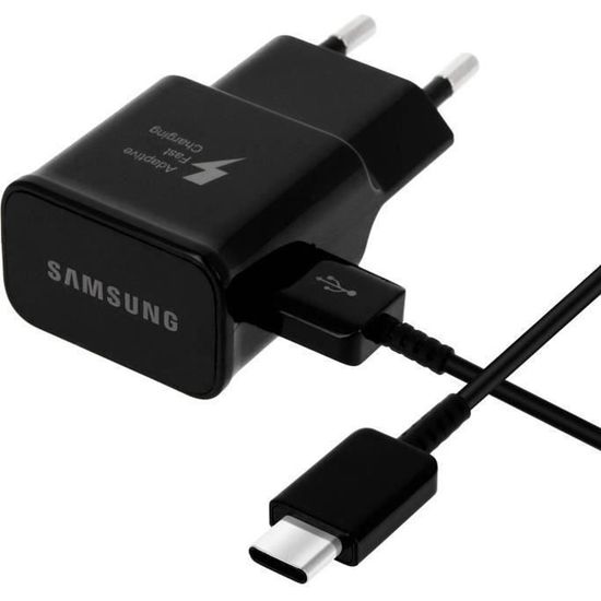 Samsung - Chargeur Rapide Secteur USB type C - Noir (Version d'import  Europe) : : High-Tech