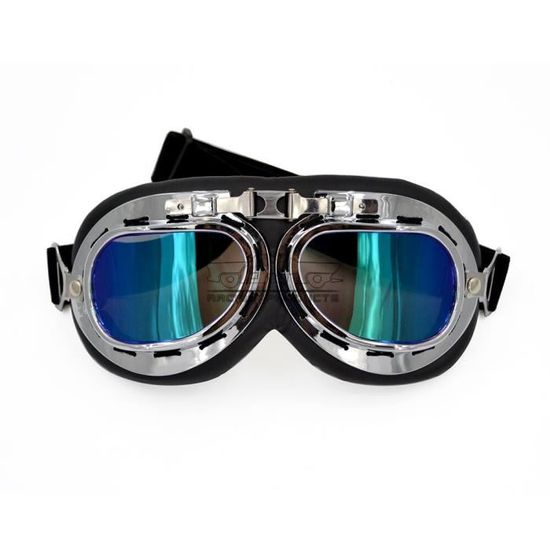 Evomosa Lunettes Moto Rétro Anti-buée - Protection Motocross VTT Vélo