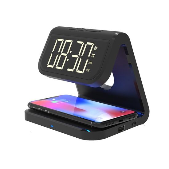 Les Voyages Le Bureau La Chambre Radio-r/éveil FM Prise En Charge Du Double R/éveil // Carte AUX-in // TF // Lecteur Flash Pour La Maison R/éveil LED Horloge Num/érique Haut-parleurs Sans Fil Bluetooth