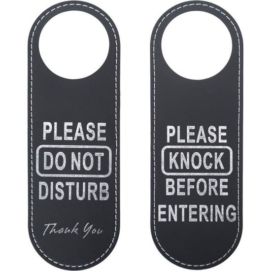 Lot De 4 Panneaux Magnétiques "Ne Pas Déranger" Pour Porte - Bureau, Hôtel, Chambre - Aluminium Et Caoutchouc