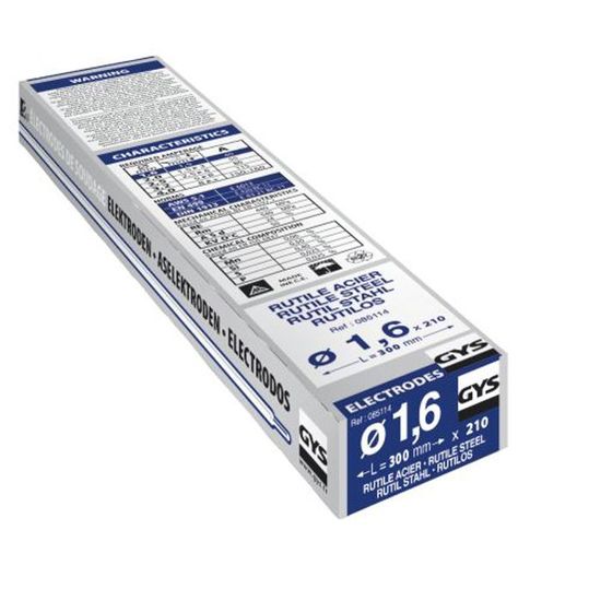 GYS Électrodes De Soudage Rutile GY38 - Diamètre 1.6mm - Lot De 17 Pièces - Pour Acier