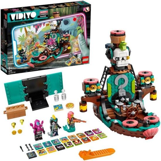 LEGO® 43114 VIDIYO Punk Pirate Ship BeatBox Music Video Maker - Jouet Musical et Application de Réalité Augmentée pour Enfants