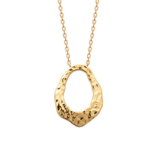 Collier Déclaration Tourbillon Premier Designs – Plaqué Argent Martelé, Longueur 16-18 Pouces, Neuf