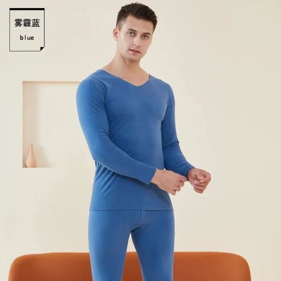 Ensemble de sous-vêtements thermiques sans couture double face pour hommes et femmes,vêtements