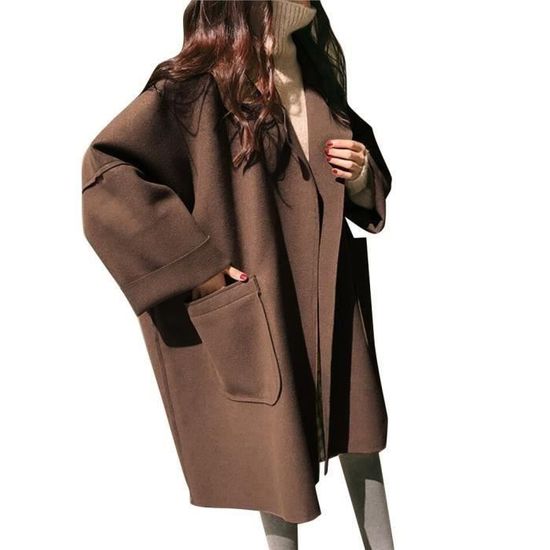 ORANDESIGNE Pull Gilets Femme Cardigan Tricot Couleur Unie Mode