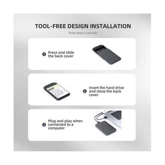 Boîtier Externe Pour Disque Dur 3,5 Pouces - USB 3.0 - Jusqu'à 10 To - Pour HDD/SSD - Alimentation Secteur Incluse