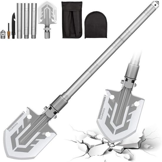Pelle et pioche pliante multifonction survie tactique militaire outil