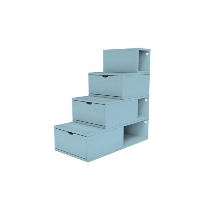 Escalier Cube de rangement hauteur 100 cm - Couleur - Bleu Pastel