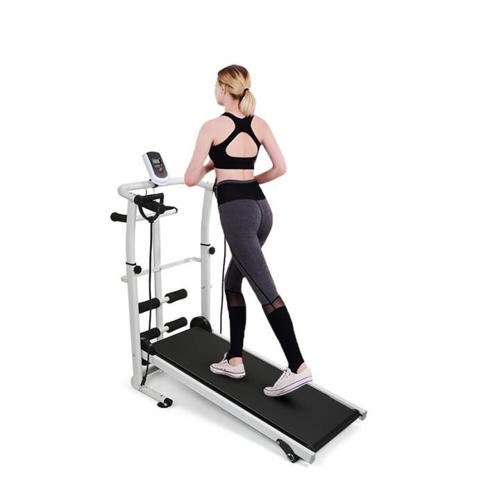 Tapis de Course Tapis Roulant Multifonctionnel avec Écran Lcd Tapis de Marche 3 en 1