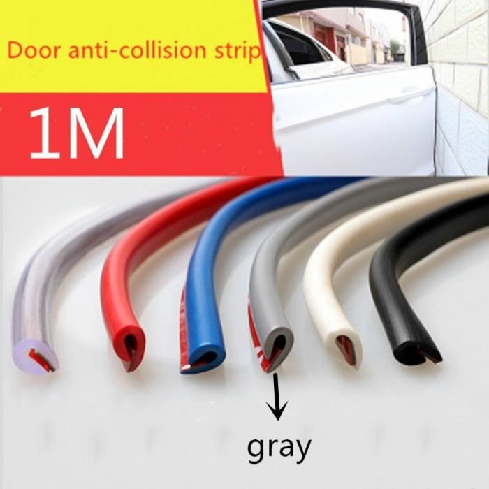 Gris - 1 M-Lot Auto Universel Voiture Porte Bord Caoutchouc Scratch Protecteur Moulage Bande De Protection Bandes D'Étanchéité