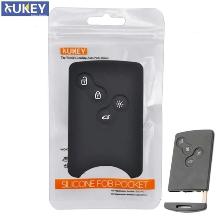 Housse Coque Silicone Clé Carte pour Renault Clio, Mégane, Scenic, Laguna, Captur, Koleos, Duster Twingo, Sandero Couverture Clé