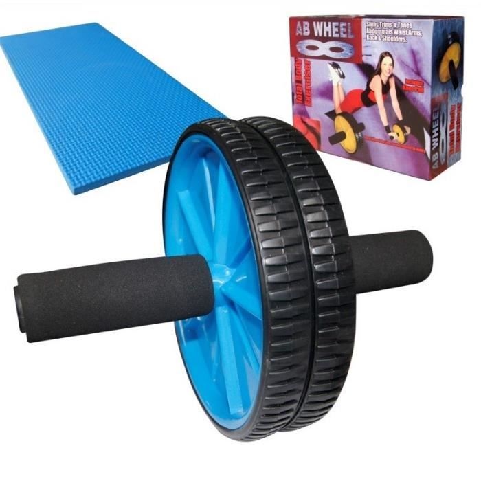 Sotech -Roue Abdominale, Ab Roller avec Tapis pour Genoux, Bleu, Charge maximale: 100 kg