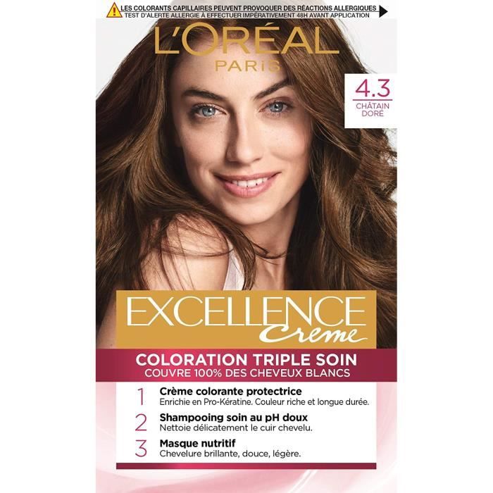 Excellence Crème Kit de Coloration 4.3 Châtain Doré 1 Unité
