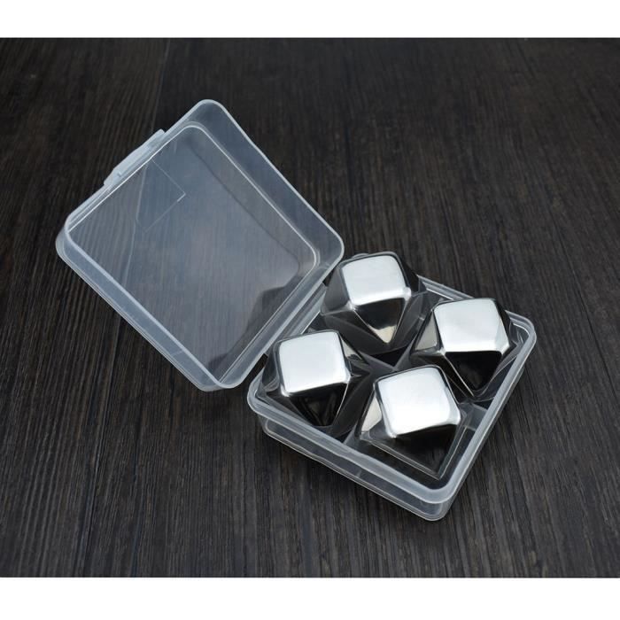 FE Ice cubes en acier inoxydable Réutilisable Métal Pierres refroidissantes avec Whisky Keep froid_ke282 - FEJAM0120A0284