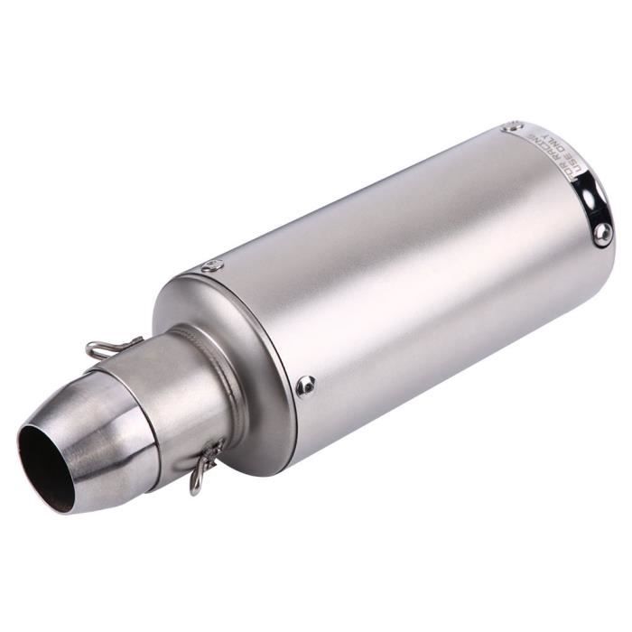 YOSOO Tuyau arrière d'échappement Silencieux d'échappement universel pour moto de 51 mm, tuyau d'échappement arrière (droit)