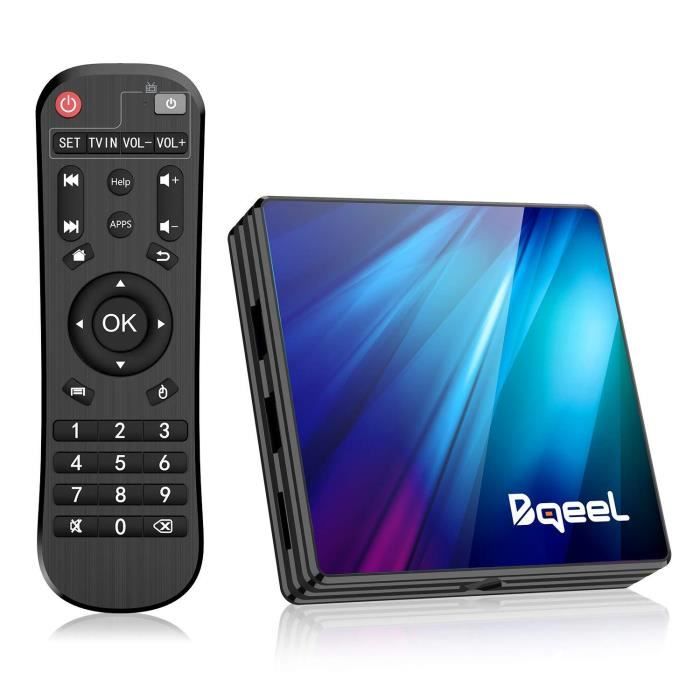 Bqeel Android 9.0 【4G+64G】 TV Box Bluetooth 4.0 R1 Plus RK3318 Quad-Core 64bit Cortex-A53 USB 3.0 Box Android TV LAN100M Wi-FI
