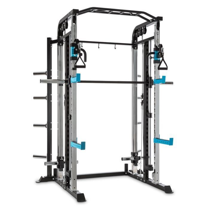 Rack de musculation - CAPITAL SPORTS Amazor M - supports disques de poids & haltères - Cage musculation - Rack squat - acier massif