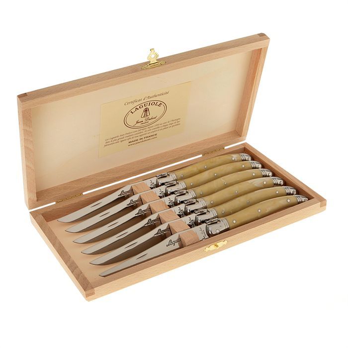 JEAN DUBOST LAGUIOLE Coffret cadeau 6 couteaux faç