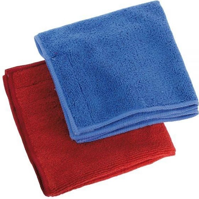 Serpillère en micro-fibre ultra absorbante - fixation par scratchs - lot de 4