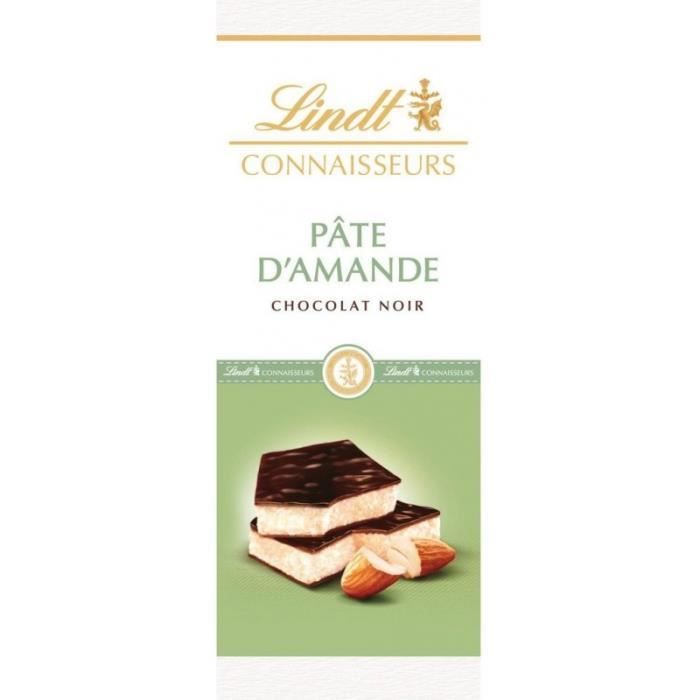 Lindt Connaisseurs Pâte d’Amande Chocolat Noir 120g (lot de 10)