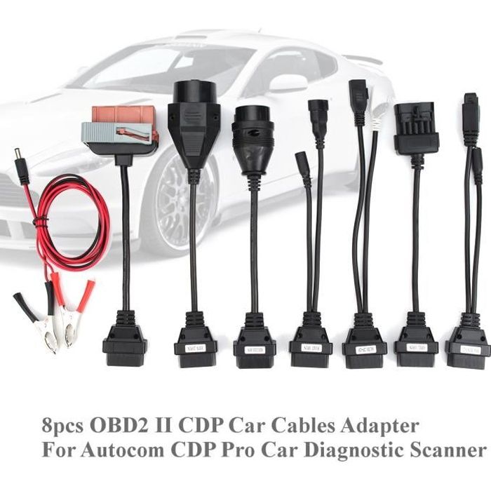 NEUFU 8pcs OBD2 II CDP Voiture Câble Adaptateur Pour Autocom CDP Pro Diagnostic Scanner