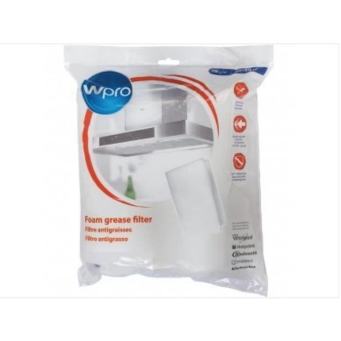 WPRO Filtre de hotte à graisse Universel UGF016 / 484000008523 484000008523