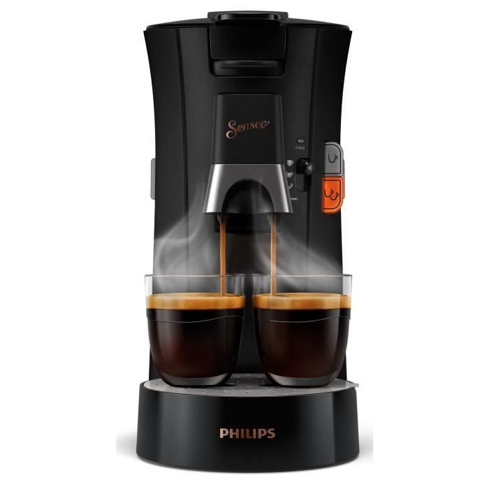 Machine à café dosette SENSEO SELECT Philips CSA240/61, Intensity Plus, Booster d’arômes, Crema plus, 1 à 2 tasses, Noir 