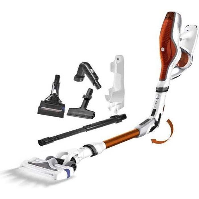 Rowenta Aspirateur Sans Fil Sans Sac Multifonction Air Force Flex 560 Tube Flexible Autonomie 35 min Tous types de Sols Accessoire