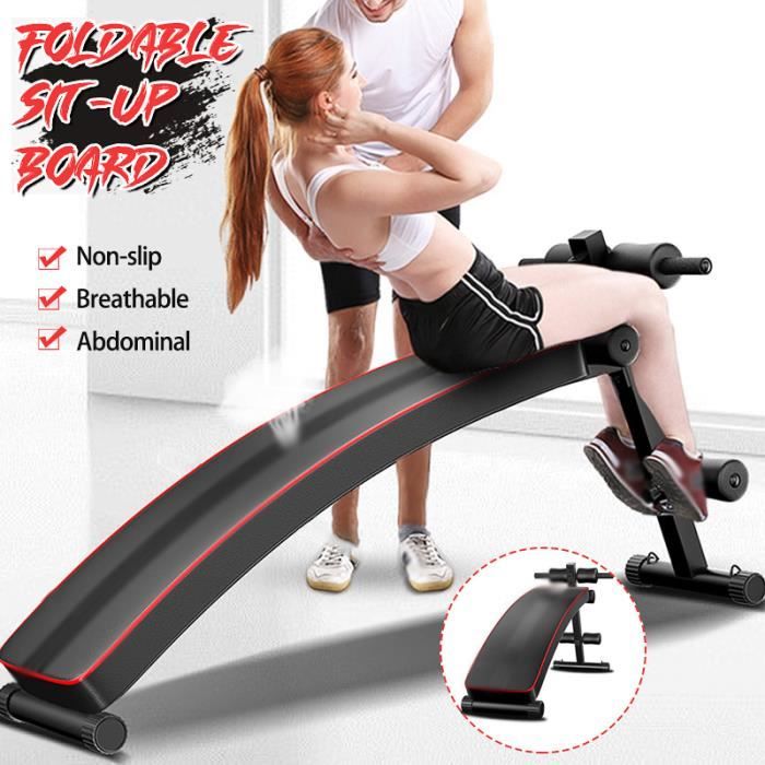 TEMPSA Banc de Musculation Réglable Abdominaux Exercice de Gymnastique à Domicile Banc de Fitness Multifonctionnel 72x50x23 cm