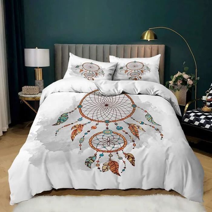 Ensemble housse de couette Hosteline MONACO NORDICO blanc king size 260