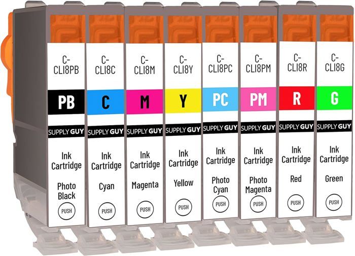 Lot De 8 Cartouches D'encre Compatibles Pour Imprimante Canon Pixma Pro-100 - Cartouches CLI-42